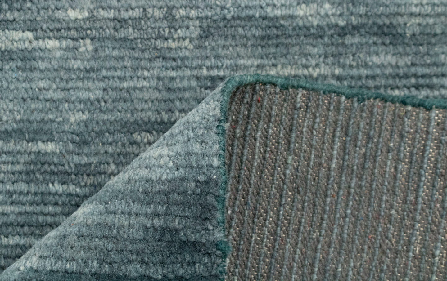 Bedroom Solid Gray Hand Knotted wool Rug